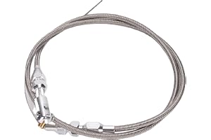 Oreilet Justerbar Gasreglage, Rostfritt Stål Universal Automotive Throttle Cable Replacement Kit med Skruvmejsel, Förbättrar