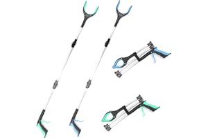 OITUGG Litter Pickers set of 2 pcs - 109cm Grabber Stick - Litter Picker for Adults, Helping Hand Grabber with Magnetic Tip and 90° Rotatable Head, Long Reach Rubbish Grabbers for Aisabled, 42.9 inch