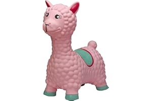 Pink Papaya Lama Heidi Bouncy Toy, Bouncy Horse from 3 Years, up to 50 kg, Inflatable Children's Bouncy Toy, BPA-Free, Includes Pump