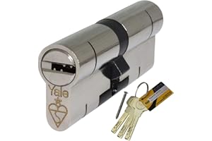 Yale - Cylindre européen avec 3 clés - Serrure à barillet - Haute sécurité - En composite uPVC - Anti-arrachage - Anti-choc- Anti-crochetage - Anti-perçage - Anti-effraction