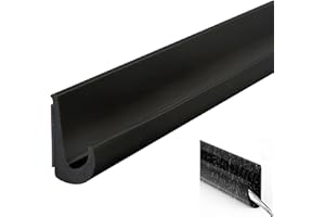 Inscrip Gouttière en J Shape RV - Déviation de pluie de toit en J - Autocollant en PVC forme de J - Pour véhicule, camion, camping-car, bateau, voiture, camionnette, porte (noir, 5 m)