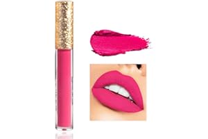 LYNTYAOU Hot Pink Liquid Lipstick, Lipsticks for Women Long Lasting, Full-Coverage Waterproof Ultra Matte Bright Pink Lip Gloss, Not Fade Non-sticky Lip Stain,Tinted Lip Balm, Gift for Girls & Women