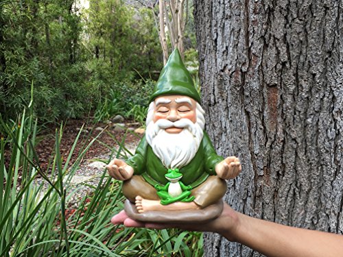 Zen-Zwerg – Ruhe und Frieden für Ihren Feengarten und Gartenzwerge von GlitZGlam. 9 Inch hohe Miniaturfigur - 6