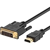 Rankie Câble Adaptateur HDMI vers DVI, Bidirectionnel, 1,8m, Noir