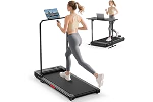 QUEKUANE Laufband für Zuhause Walking Pad Klappbar - Home Schreibtisch Laufpad Faltbares Foldable Treadmill Leise Klappbares Laufbänder Mini Kleines Under Desk Office Running Machine Klappbare Treadmills 6km/h