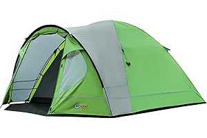Portal 3-4 Man Tent with Porch, Camping Tent for 3 to 4 Persons with Sewn-in Groundsheet, 4000mm Waterproof Family Tent with Bedroom, Lightweight Dome Tent for Outdoor Garden Backpacking Hiking