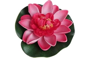 JAGENIE Fleurs artificielles : nénuphar/lotus flottant pour étang ou aquarium