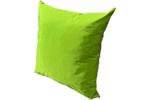 TOP STYLE COLLECTION Indoor/Outdoor Filled Cushions Waterproof Garden Furniture Cushions Replacement Cushions for Rattan Furniture Garden Cushions Bench Cushion Outdoor Furniture (Pack of 2 (18" X 18"), Lime Green)