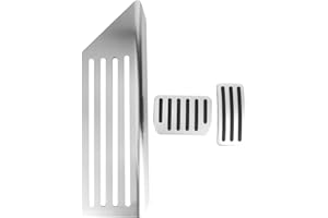 DEROR Kit de pedal de coche 3 piezas de pedal de acelerador de coche + pedal de freno + kit de almohadilla de reposapiés apto para Tesla Model 3 2019-2021