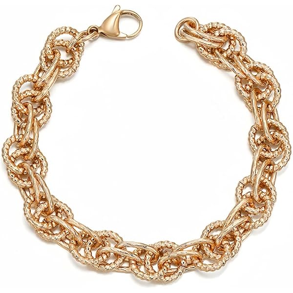 Braccile Oro Giallo 18KT 750 – Maglia Americana – Lunghezza 20cm – Unisex