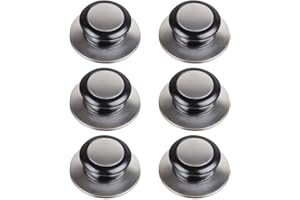 WJIAEER 6PCS pomelli per coperchi di pentole, manopole per coperchi di pentole, manopole di ricambio universali per utensili da cucina, cappucci per maniglie di ricambio - nero