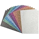 Effekt-Papier, Floral-Design, metallic, DIN A4, 128g/m², 20 Blatt | Bastelpapier, Glitzerpapier | für Grußkarten, Scrapbookin