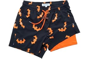 MaaMgic 5" Mens Swim Shorts with Compression Liner 4-Way Stretch Bathing Suit Swimming Shorts 2 in 1 Men's Swim Trunks with Zipper Pockets Quick Dry