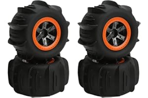 Itonash Neumáticos de Paleta RC, 4 Piezas Neumáticos de Playa RC Rueda de Coche RC de Goma Impermeable Multifunción para Coches RC 1/12 1/10