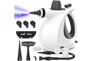 AUIFFER Dampfreiniger, Dampfreiniger Handgerät Mehrere Oberflächen mit 11 Aufsätzen, 1050 W Mehrzweck Steam Cleaner, Handdampfreiniger für die Reinigung von Böden, Sofas, Fugen und Auto