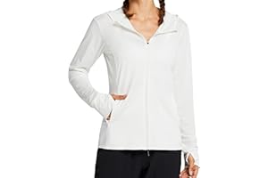 MASKERT Damen UV Shirt Sonnenschutz Hoodie Laufshirt Langarm Full Zip Funktionsshirt Wandershirts Sportshirt Running mit Taschen Outdoor Jacke UPF 50+