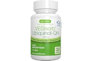 IGENNUS HEALTHCARE NUTRITION Igennus Advanced Kaneka Ubiquinol 100mg with VESISorb Delivery System, 600% Bioavailability, 30 Softgels, Fast-Acting Water-Soluble Coenzyme Q10 Supplement for Energy, 1-Month Supply