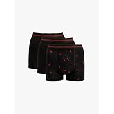 Pamuklu Desenli 3'l&uuml; Boxer Seti