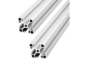 CNCYEAH 2 unidades 4040 – 500 mm, tipo T, norma europea, perfil de aluminio, perfil de 40 x 40, riel lineal para impresora 3D y máquina de grabado láser CNC