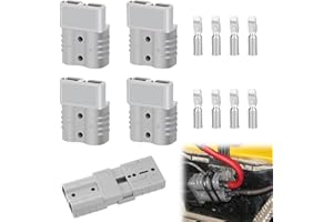 LEIBOCHAO Anderson Battery Connector 50 A Plug - 600 V 50 Amp Quick Connect Battery Connector Quick Connect Plug for Car Motorhome Caravan Motorcycle Boat Solar Systems Pack of 4