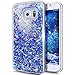 Produktbild EMAXELERS Galaxy S7 Hülle Transparent Hart Liquid Case,Für Samsung Galaxy S7 Hülle Glitzer,Für Samsung Galaxy S7 Hülle Glitzer Flüssig,Galaxy S7 Hülle Clear,Galaxy S7 Hülle Crystal,Galaxy S7 Hülle Blumen,Galaxy S7 Hülle Mädchen,Galaxy S7 Hülle Diamant Bling Sparkly Flüssig Flowing Liquid 3D Transparent Hart Rückseite Handytasche Hülle Schale Etui Tasche Case Cover Haut Schale für Samsung Galaxy S7,Blue Diamonds
