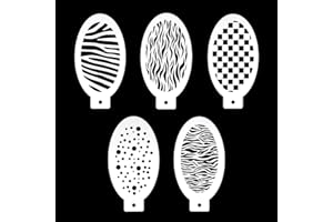 Bowitzki 5pcs Reusable Face Paint Stencils for Body Art Painting Halloween Party Makeup Temporary Tattoos Stencils (Batman) (Animal Strip)