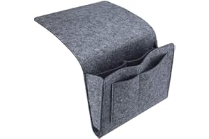 Amdonalo Bedside Organiser - Felt Storage Bag for Home, Sofa, Bunk Beds - Dark Grey