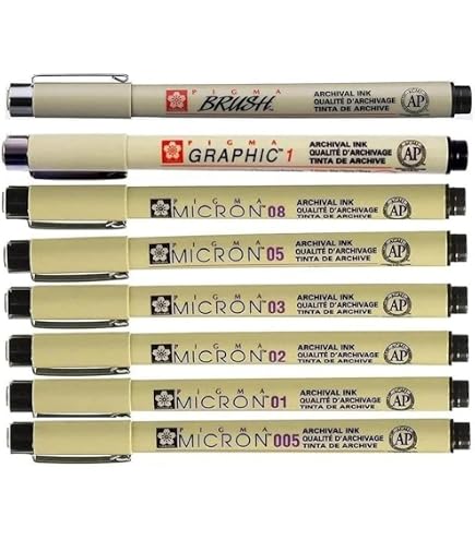 SAKURA Pigma Micron Set Fineliner 4 Pezzi – Grigio Chiaro (01/05/10 E Brush) – Inchiostro Impermeabile E Asciugatura Rapida – Per Illustrazioni, Manga E Bullet Journal - 2