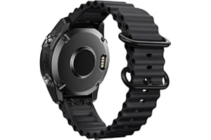 NotoCity Pasek do zegarka Garmin Fenix 5/ Fenix 6/Fenix 7, 22 mm Quick Fit Ocean Wave Soft Repalcement pasek do Fenix 5 Plus/Fenix 6 Pro / Forerunner 935/Forerunner 945/Forerunner 955/Instinct 2 Solar
