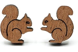 Boucles d'oreille de Boucles d'oreille oreille Miniblings forêt écureuil enfants bois - Boucles d'oreille bijoux de mode main je branche Boucles d'oreille