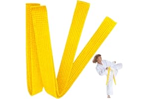 GJKLO 160cm Judoanzug kinder Judo gürtel Judo Karate Gürtel Belt Kampfkunst Karate Judo Baumwolle Taekwondo Belts Professioneller Karate Aikido Belt Kampfsportgürtel（Gelb）