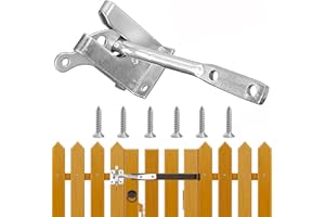 JULIYEH Cerrojo Jardin, Cerradura Automática Palanca de Bloqueo Valla Pestillo De Autobloqueo Hardware Cierre de Puerta de Acero Universal Conveniente para Puerta de Jardín Valla y Pastos