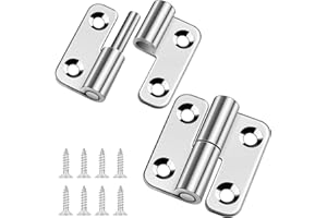2 sztuki zdejmowanych zawiasów 1,5 cala, Bolatus małe zawiasy ze stali nierdzewnej 304, zdejmowane zawiasy drzwiowe, składane, dla osób leworęcznych