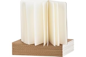 ‎ZCZN ZCZN Notizbuch A5 blanko, 12 Stück Kraft Cover Notizheft mit 30 Blatt, Heft für Büro und Schule