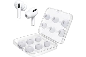 EZ COZY 6 Pairs Replacement Ear Tips for AirPods Pro and AirPods Pro 2nd Generation with Noise Reduction Hole, Silicone Earbuds Tips for AirPods Pro with Portable Storage Box (Sizes, S/M/L, White)