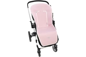 Funda de Verano para Silla Paseo Universal Rosy Fuentes- Colchoneta para Carrito Bebé- Transpirable-Compatible con Bugaboo, Jane, Concord, Baby Jogger, Bebecar…0-rosa