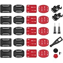 PIWOSGOL Supporti Adesivi Per GoPro - Set 3 Attacchi Curvi E Piatti Per Casco, Sport Estremi E Avventure - Foto 11