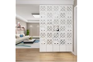 BMIDRUT 12 pezzi/set di schermi divisori bianchi da appendere per stanza fai da te divisori, divisori per pareti divisorie, decorazione per la stanza con tutti gli accessori, 29 x 29 cm (M4)
