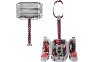 TOKKOT Thor Hammer Werkzeugkasten Set, Tägliche Reparatur Gefüllte Haushaltswerkzeug, Werkzeugkasten Set für DIY und Holzbearbeitung, Geschenke für Männer, Halloween Dekoration