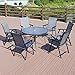 Produktbild ACZZ Sofa Beistelltisch, 7-teiliges Patio-Ess-Set Ndash; 6 Sitzer Gartenmöbel6 Klappstühle airs Terrassendielen oder Balkon