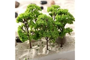 FACAIIO Lot de 10 arbres miniatures en plastique réaliste de 9 cm, parfaits pour les maquettes de train HO OO et la décoration de paysage de diorama, fabriqués avec précision