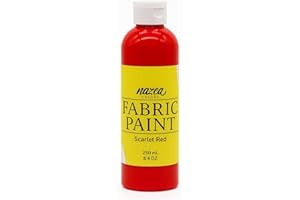 Nazca Colors Colori per Tessuti Rosso 250ml Pittura Acrilici Permanenti per Stoffa e Pelle ideale per Dipingere Vestiti, Magliette, Jeans, Borse, Scarpe in Tessuto e Cuoio - Buona Capacità Copertura