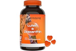 ATLEMISME Lutein Gummies (60 Gums). Gummies for Eyes with Lutein (28.5 mg), Zeaxanthin and Vitamin A (30 Day Pack), Orange Flavor, Vegan, Non-GMO, Gluten-Free, Supports Eye Health