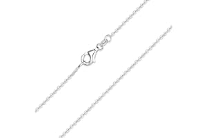 MATERIA BY MATTHIAS WAGNER MATERIA feine Ankerkette 925 Sterling Silber - 1,2mm Halskette silber in 40 45 50 55 60 70 80 cm verfügbar #K30