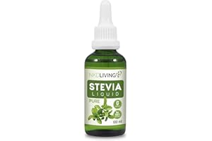 NKD Living Pure Stevia Liquid Drops 100 ml – Pure Stevia, unaromatisiert – mit Glaspipette