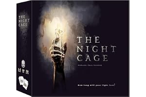 The Night Cage av Smirk and Dagger, ett läskigt kooperativt strategispel för 1–5 spelare som är vilse i en mörk labyrint med bara ett ljus, roligt skräckinspirerat brickläggningsspel som är perfekt