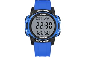 AVTREK Orologio contapassi impermeabile per camminare, non richiede app/Bluetooth, fitness tracker con display LCD, numeri grandi miglia e calorie