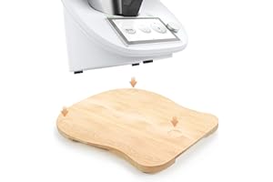 Espekoch Planche à Glisser pour Thermomix TM6 TM5, Planche Support pour Thermomix Vorwerk, Boisé Slider pour Thermomix tm6, Design épuré avec Pistes en Téflon, Accessoire pour Thermomix Tm6