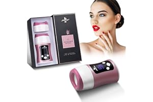 AFUNSO Lip Plumper - Lippen Sauger Booster Automatisch, Intelligente Steuerung (Zeit, Saugen), Digitale Anzeige, Laden über USB, Stehendes Design Lippenfüller für Lippen Make Up (Bonus-Schwammpad enthalten)