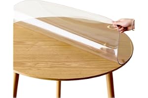 Transparent skrivbordsöverdrag， Genomskinligt runt bordsskydd 160 cm, rund bordsunderlägg, tjock PVC-rund vattentålig(1mm,85c